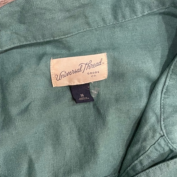 SOLD!!! Universal Thread Green Linen Jumpsuit sz16 - Picture 7 of 8